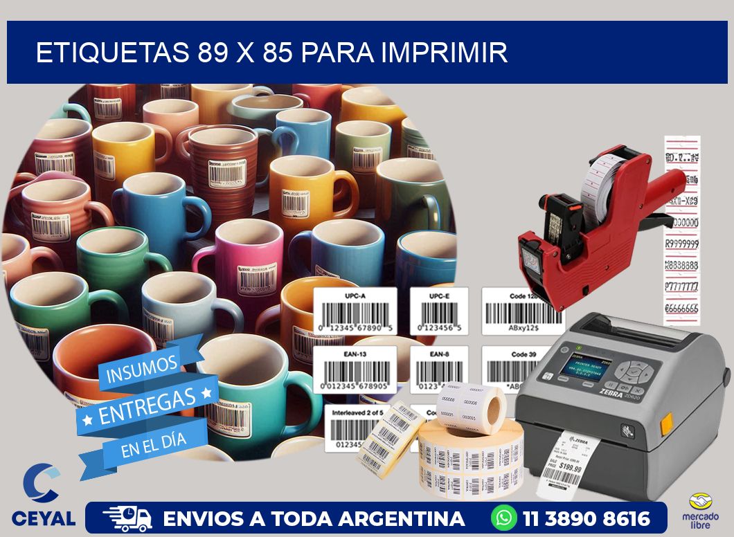 ETIQUETAS 89 x 85 PARA IMPRIMIR