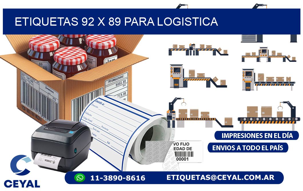 ETIQUETAS 92 x 89 PARA LOGISTICA