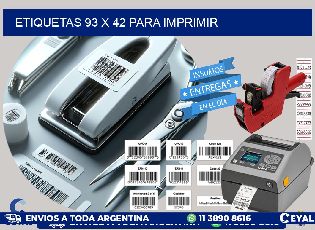 ETIQUETAS 93 x 42 PARA IMPRIMIR