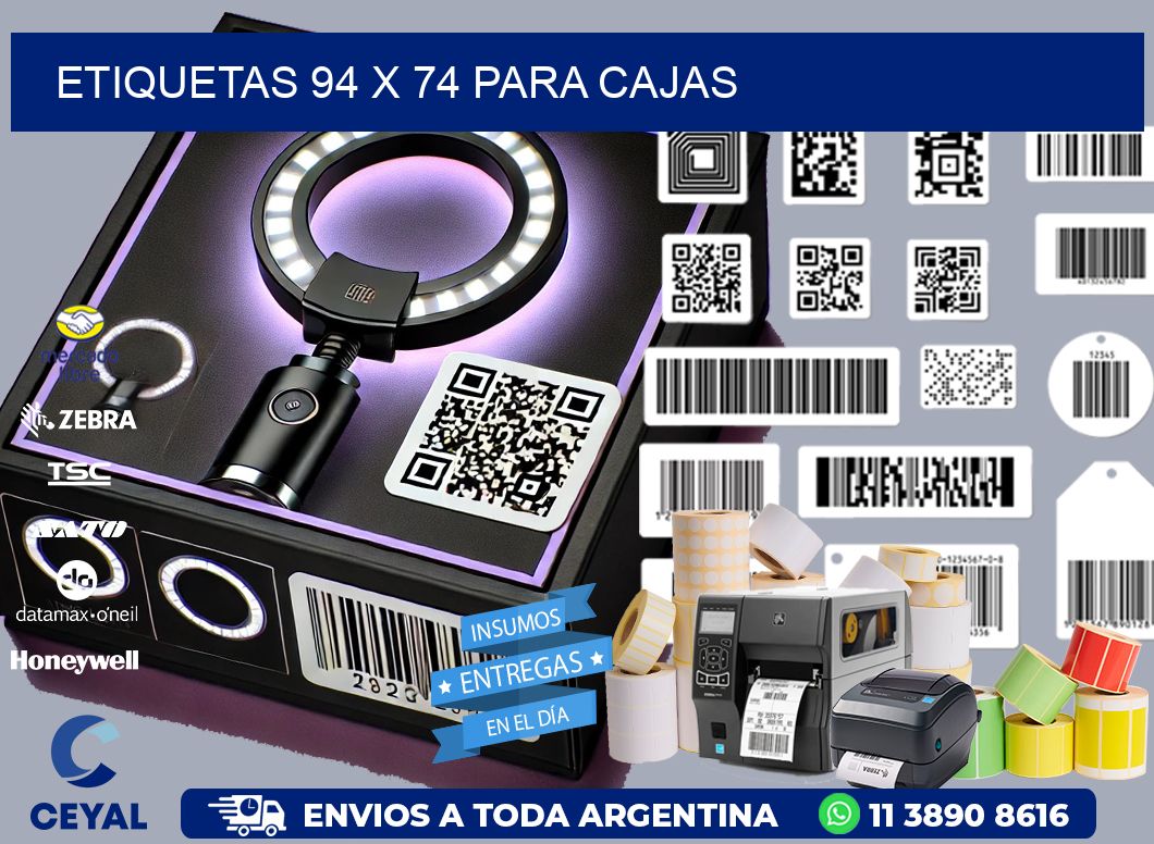 ETIQUETAS 94 x 74 PARA CAJAS