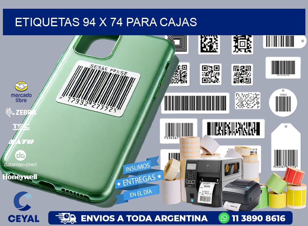 ETIQUETAS 94 x 74 PARA CAJAS