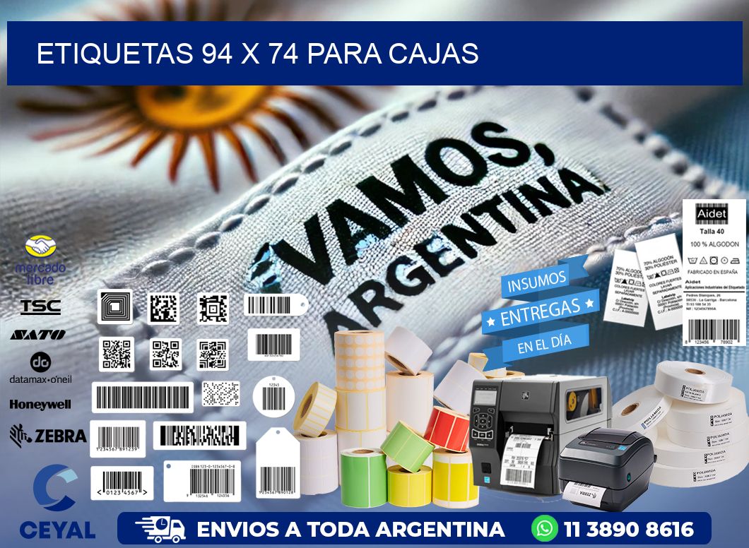 ETIQUETAS 94 x 74 PARA CAJAS