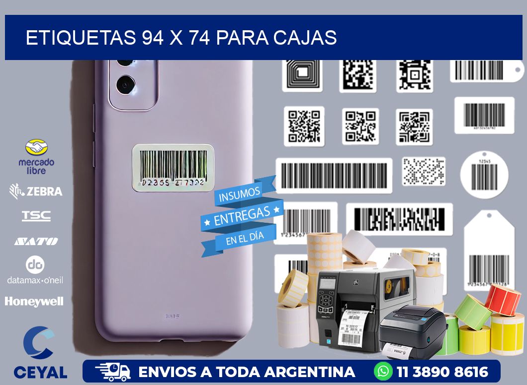 ETIQUETAS 94 x 74 PARA CAJAS