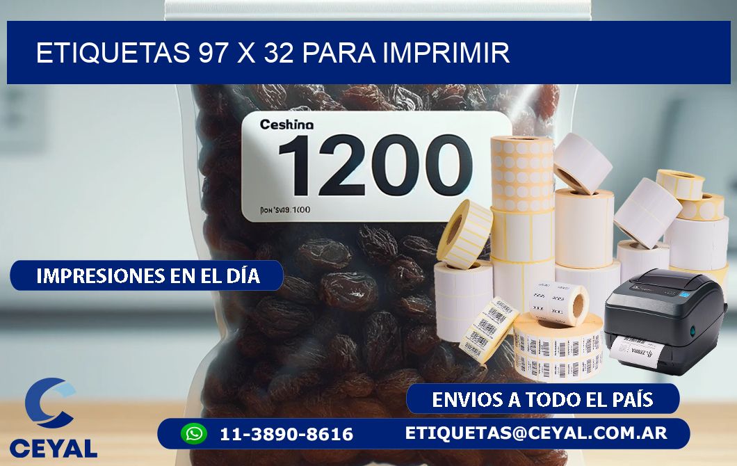 ETIQUETAS 97 x 32 PARA IMPRIMIR