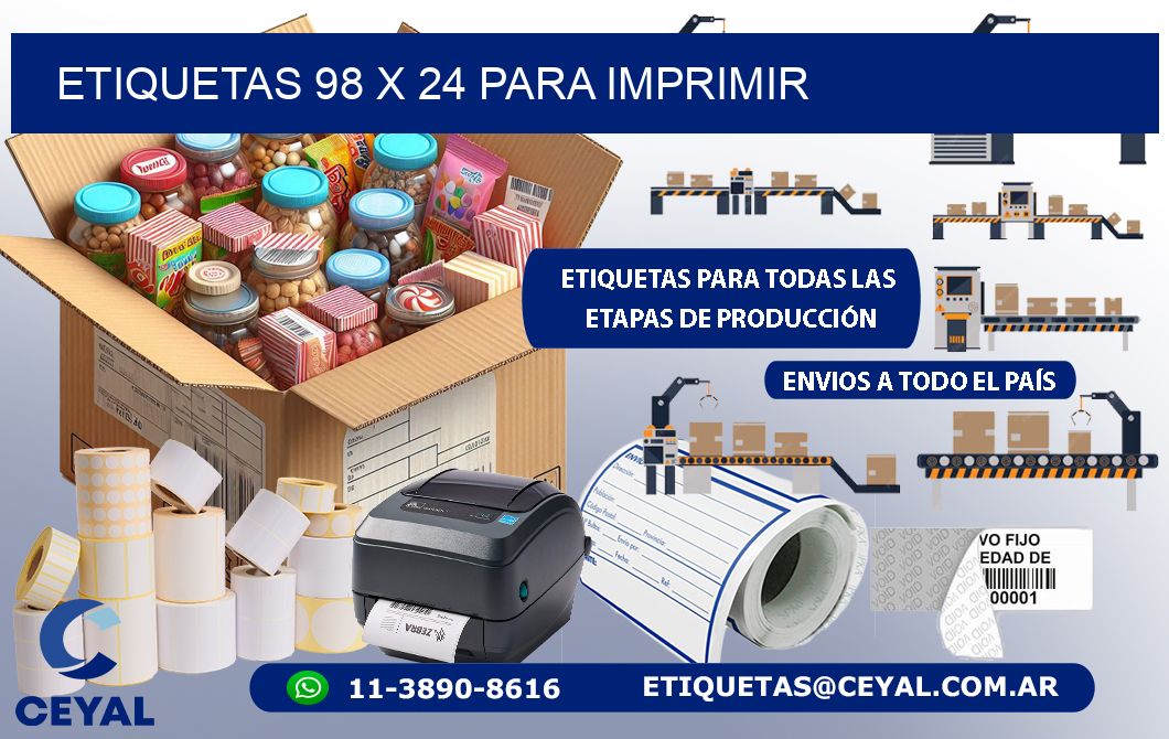 ETIQUETAS 98 x 24 PARA IMPRIMIR