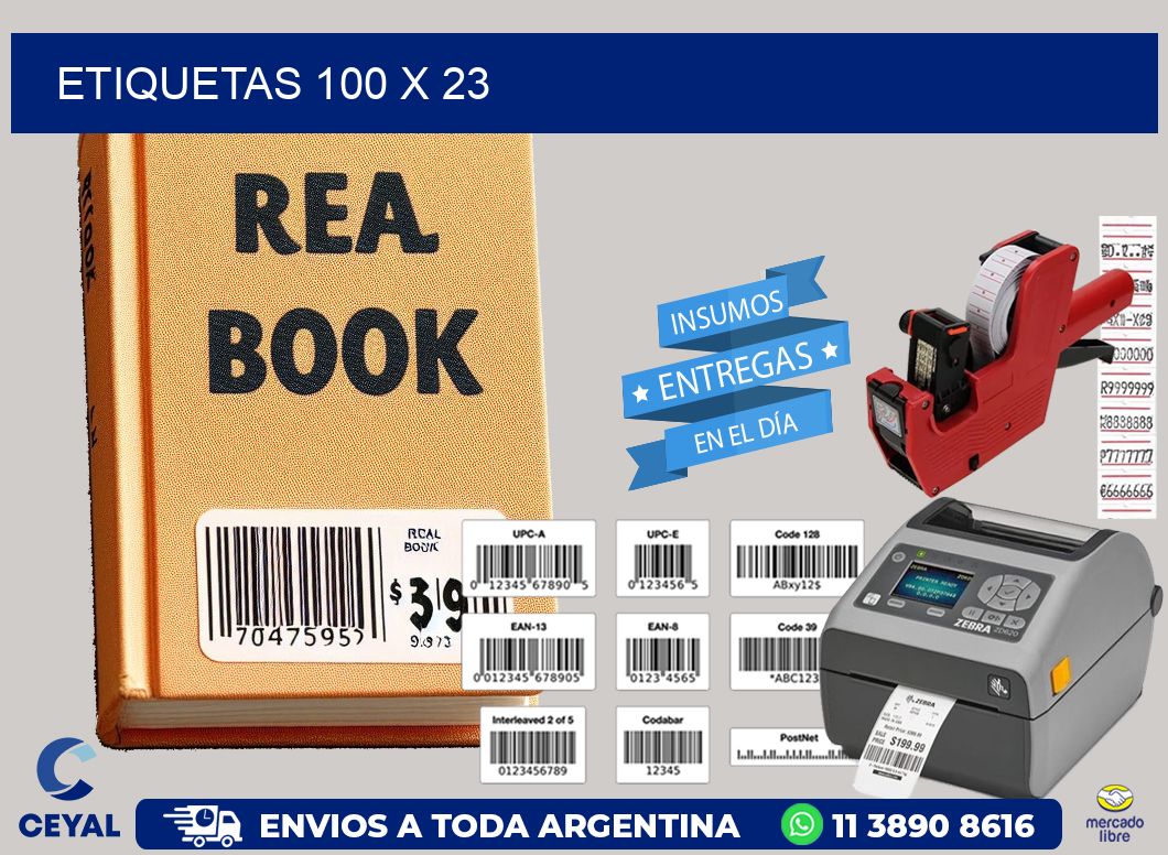 etiquetas 100 x 23