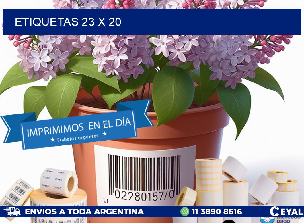 etiquetas 23 x 20