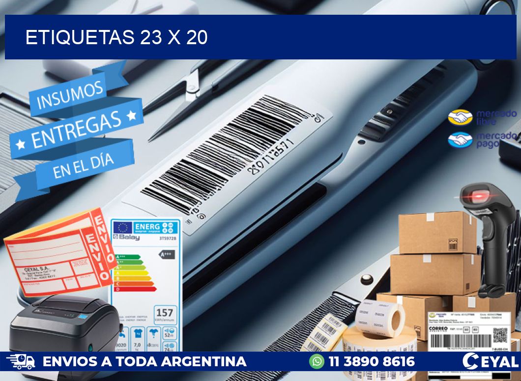 etiquetas 23 x 20