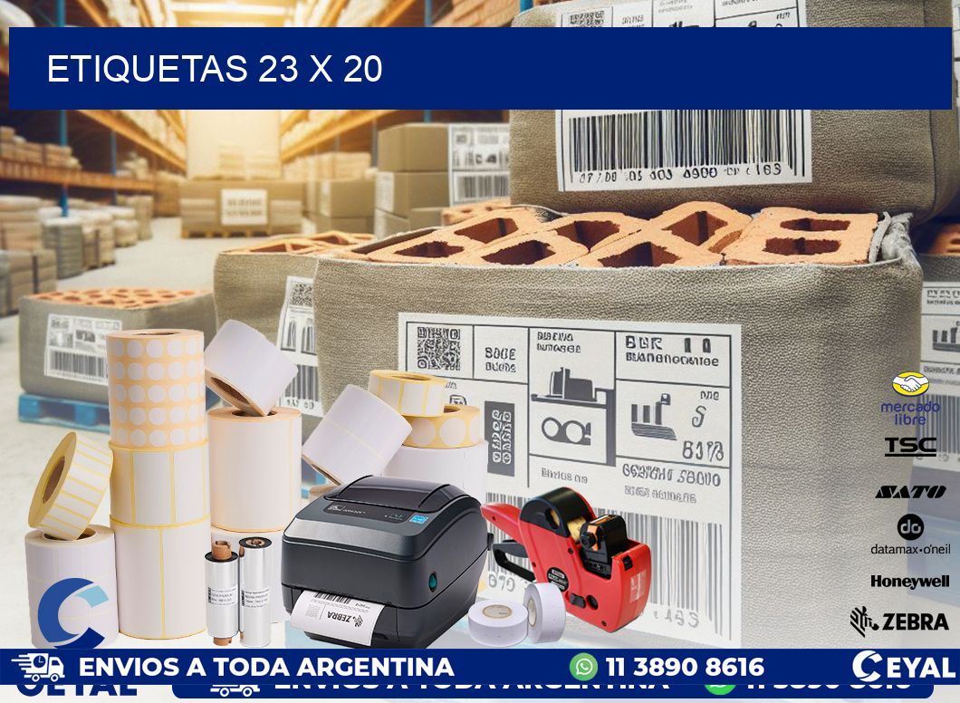 etiquetas 23 x 20