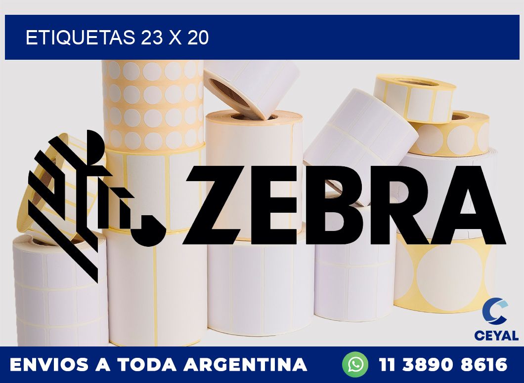 etiquetas 23 x 20
