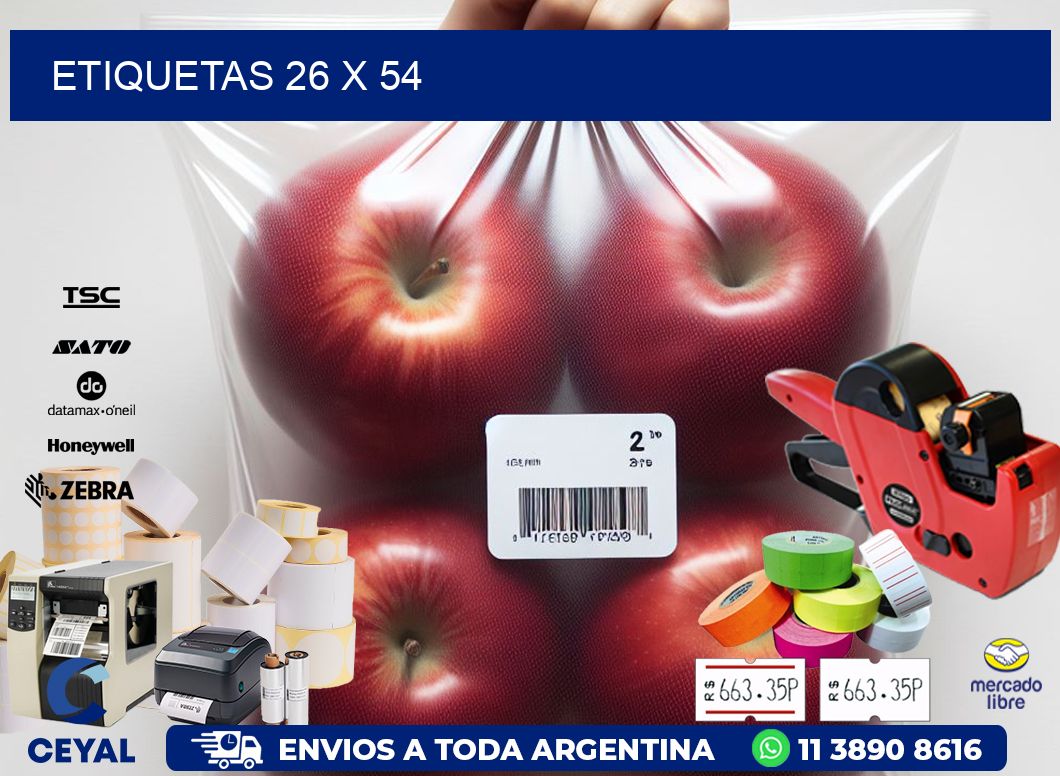 etiquetas 26 x 54