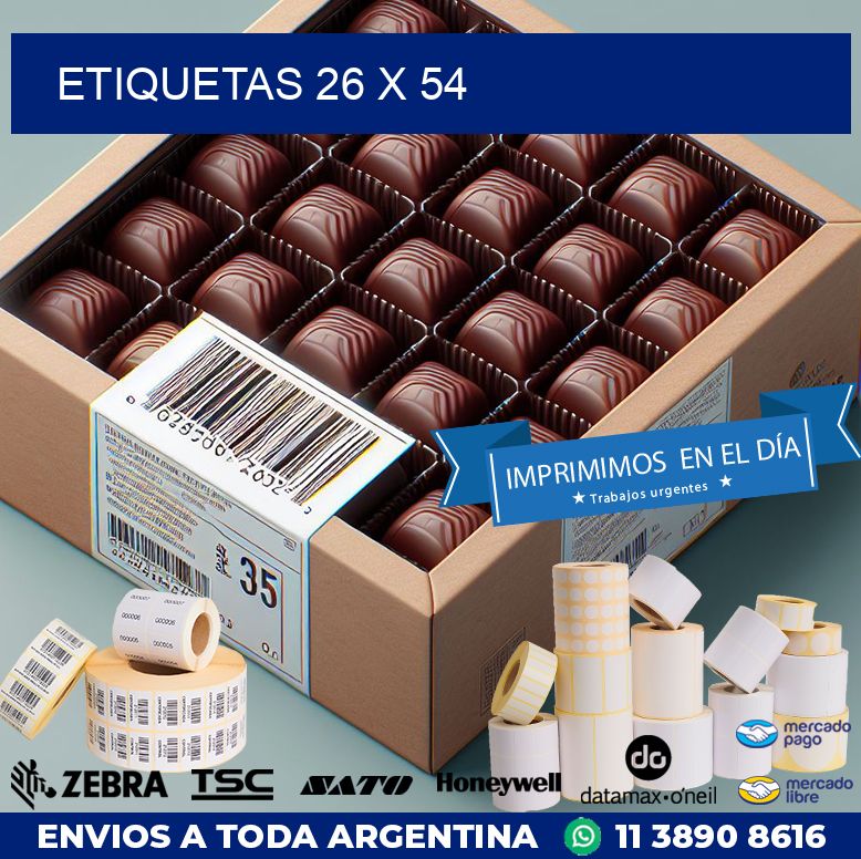 etiquetas 26 x 54