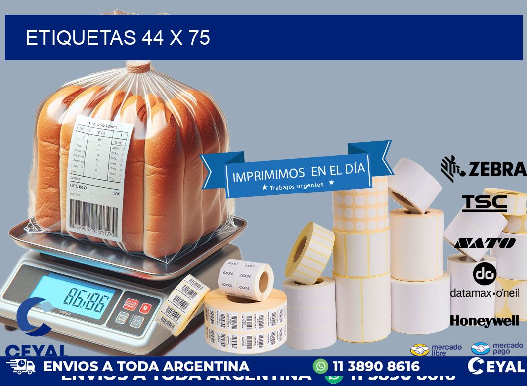 etiquetas 44 x 75