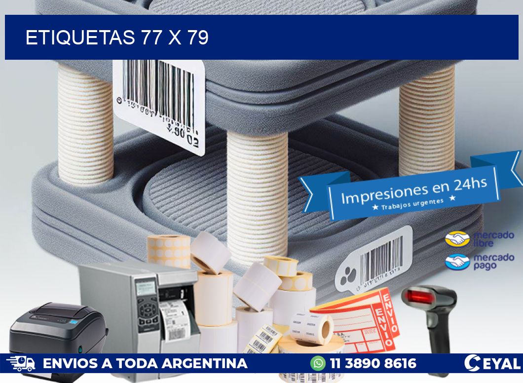 etiquetas 77 x 79