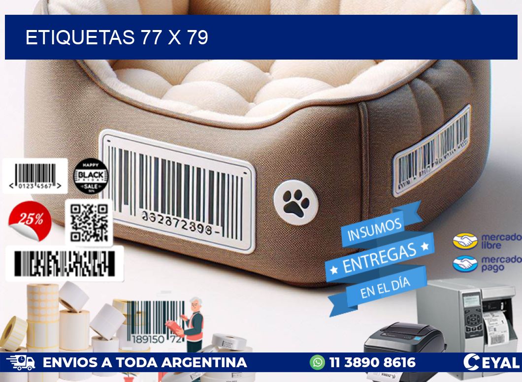 etiquetas 77 x 79
