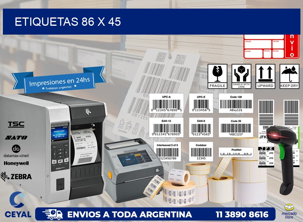etiquetas 86 x 45