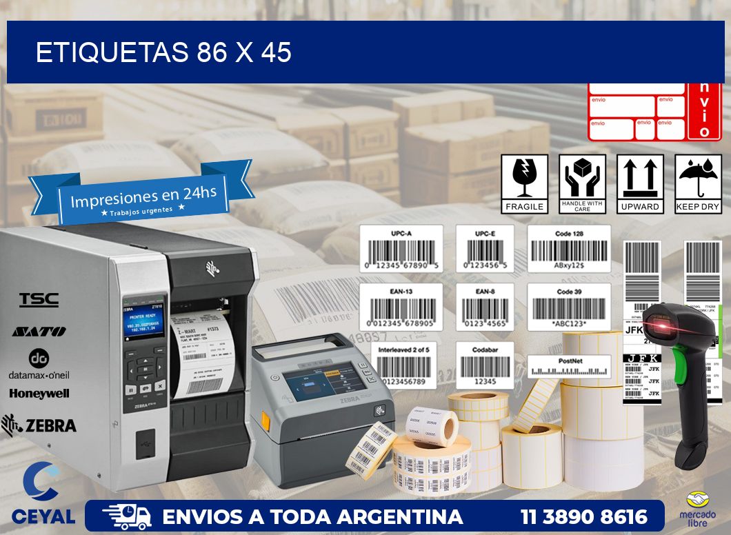 etiquetas 86 x 45