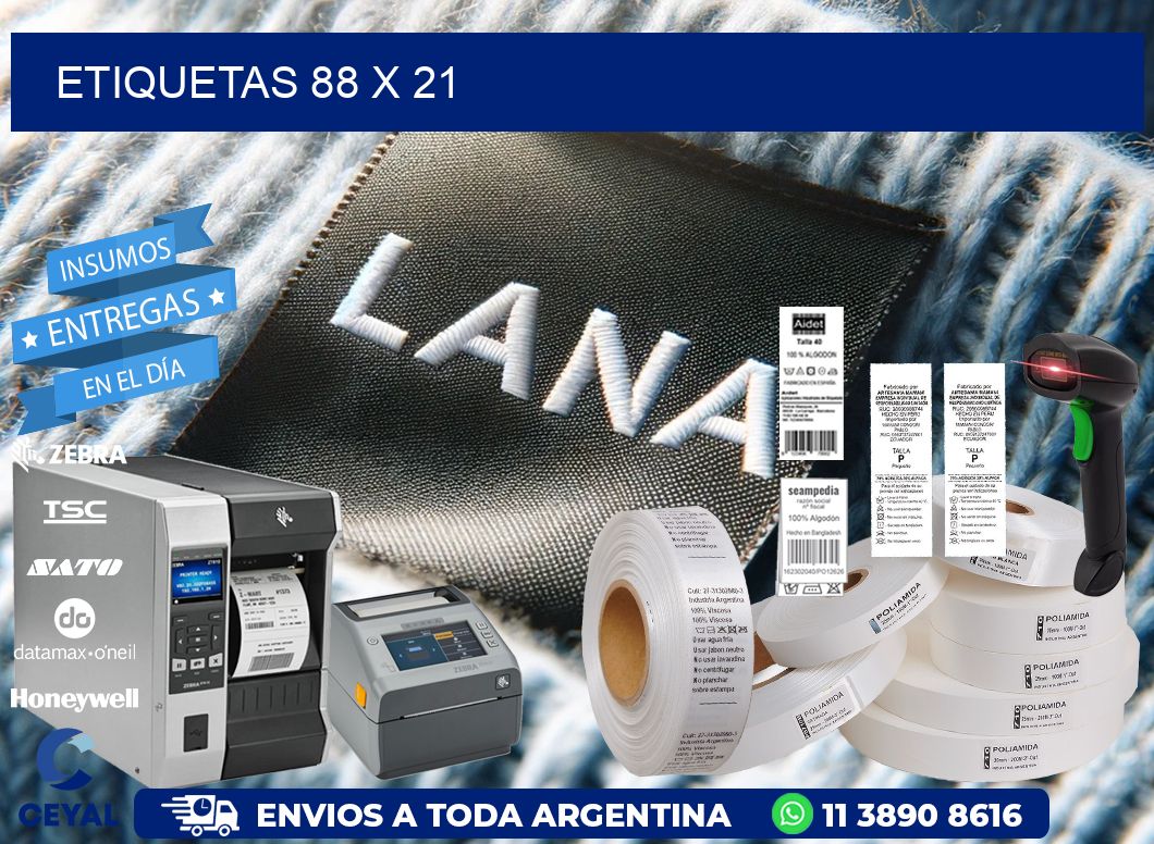 etiquetas 88 x 21