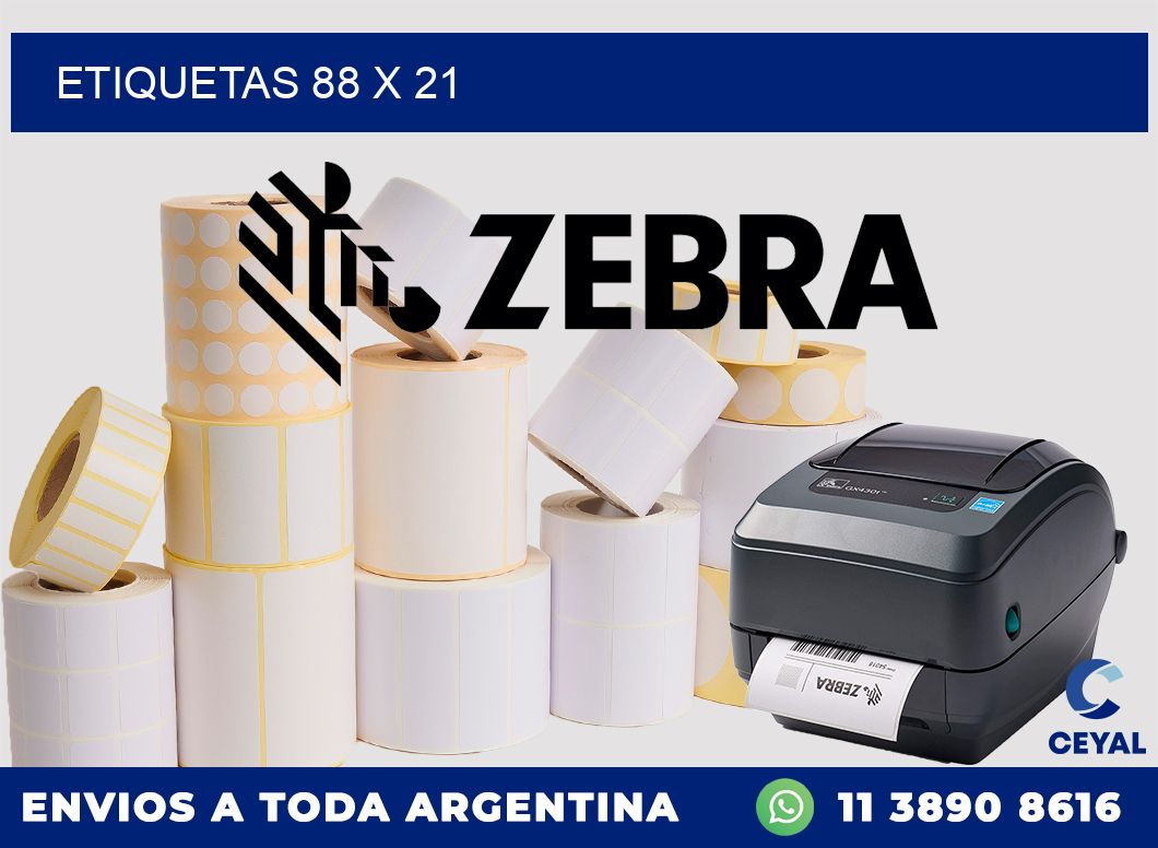 etiquetas 88 x 21