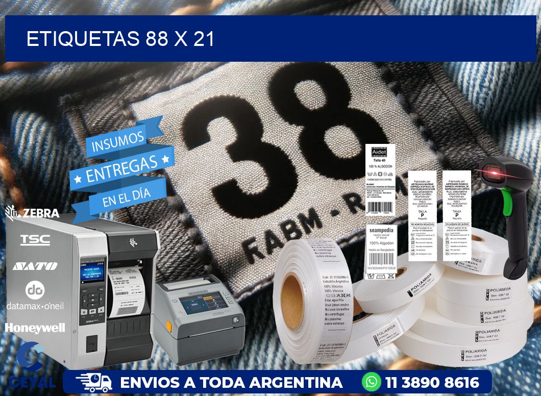etiquetas 88 x 21
