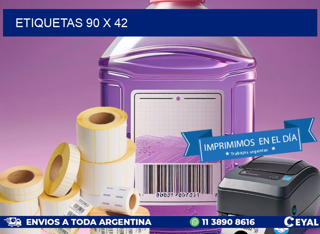 etiquetas 90 x 42