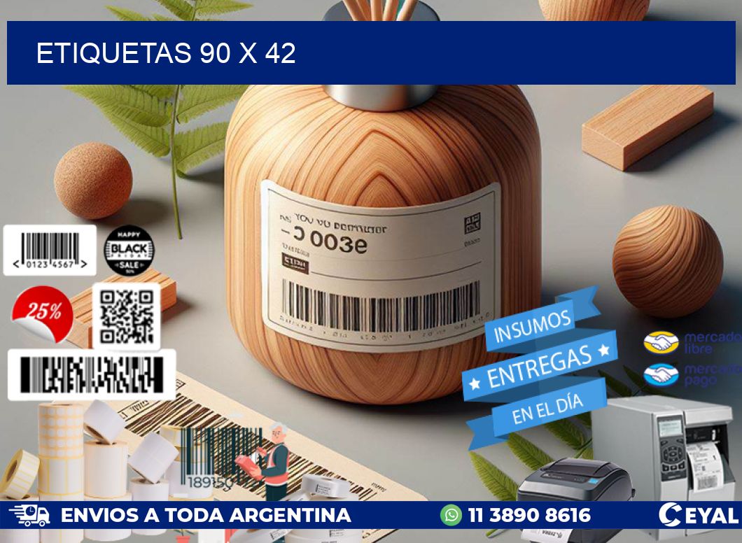 etiquetas 90 x 42