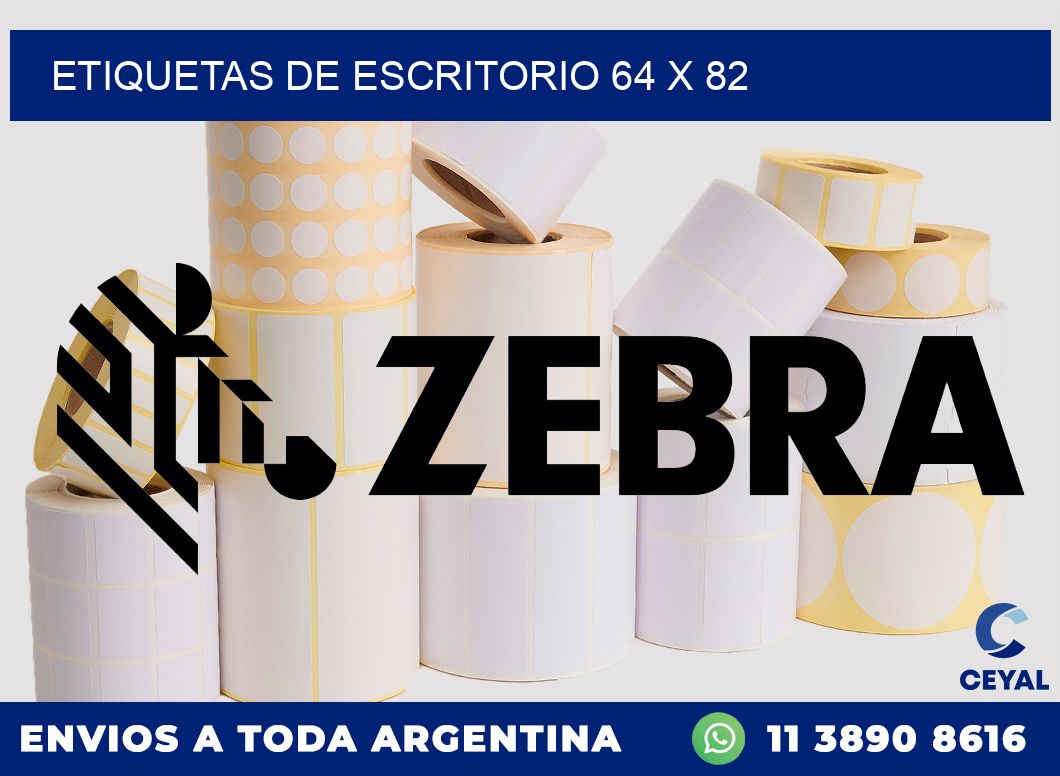 etiquetas de escritorio 64 x 82