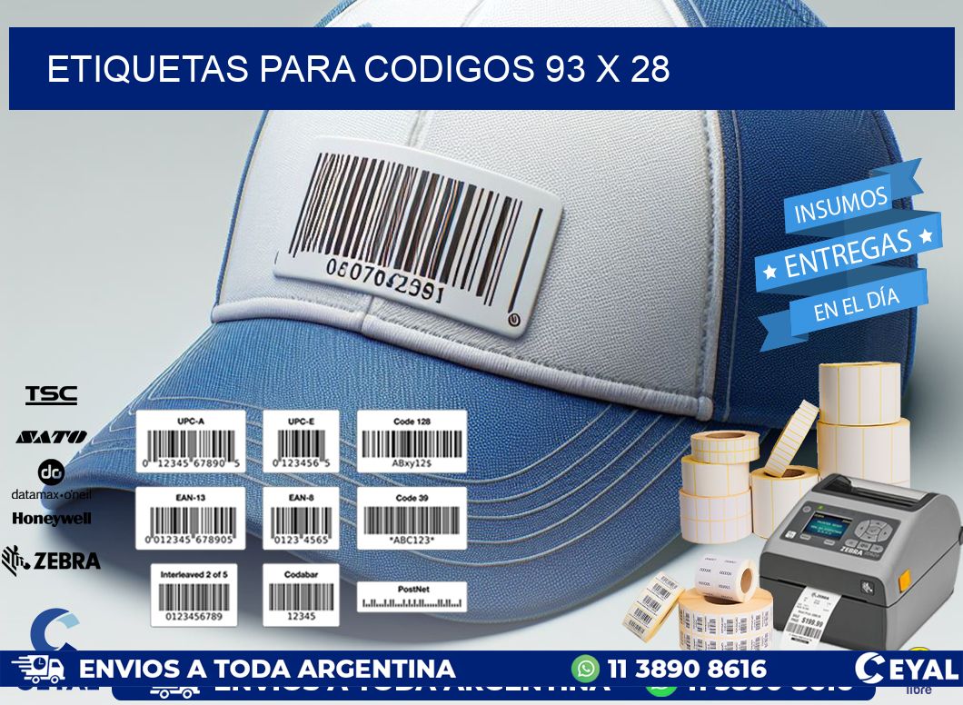 etiquetas para codigos 93 x 28