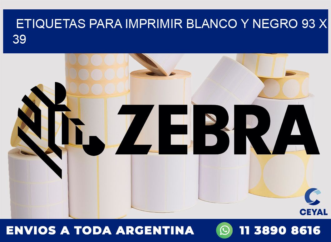 etiquetas para imprimir blanco y negro 93 x 39