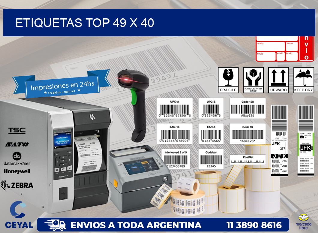 etiquetas top 49 x 40