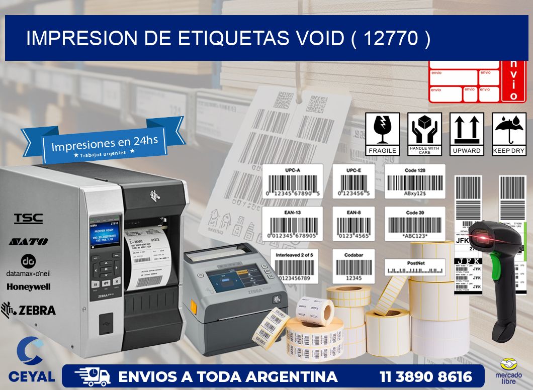 impresion de etiquetas VOID ( 12770 )