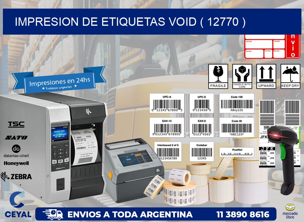 impresion de etiquetas VOID ( 12770 )