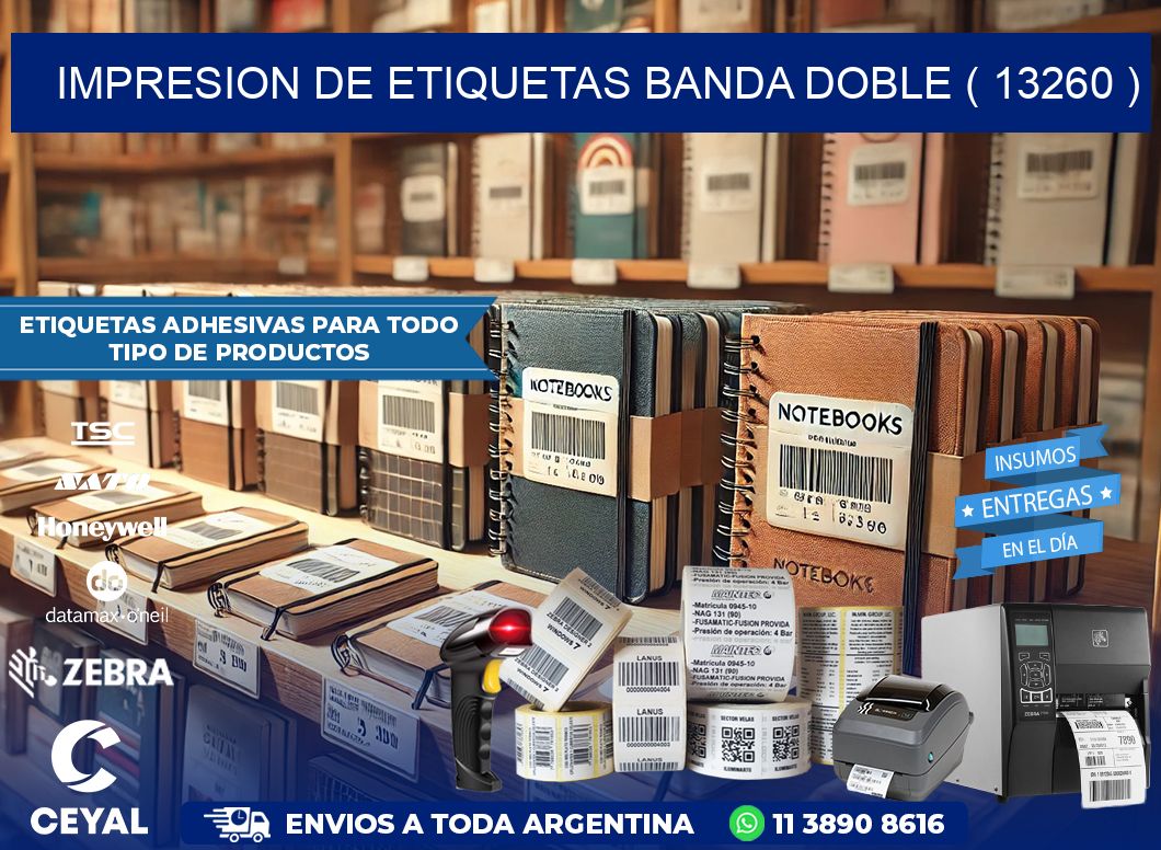 impresion de etiquetas banda doble ( 13260 )