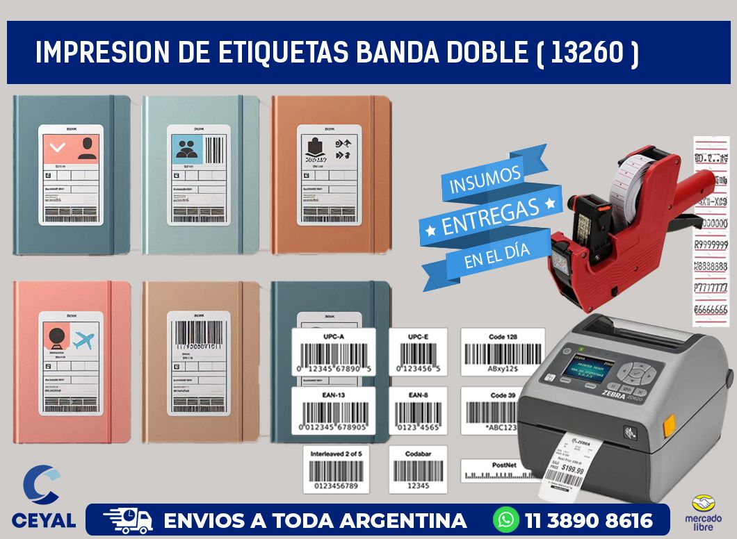 impresion de etiquetas banda doble ( 13260 )