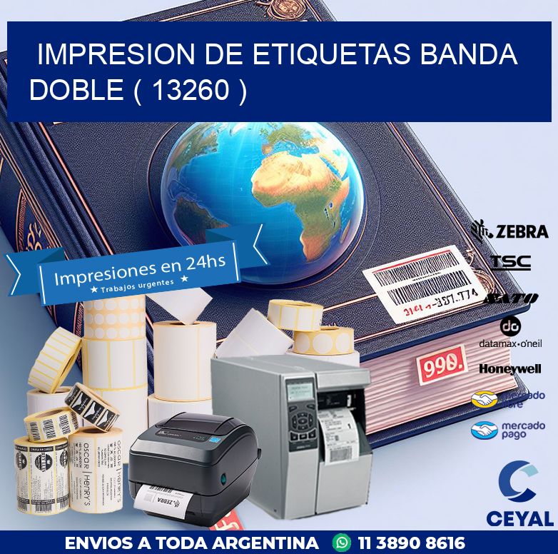 impresion de etiquetas banda doble ( 13260 )