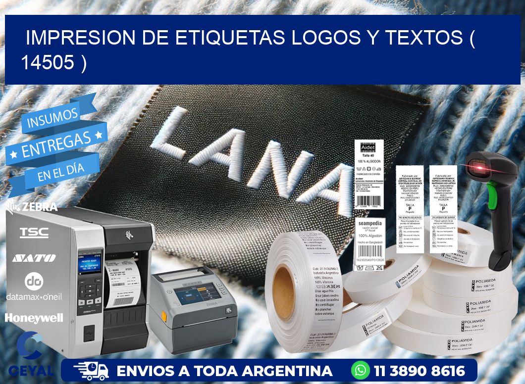 impresion de etiquetas logos y textos ( 14505 )
