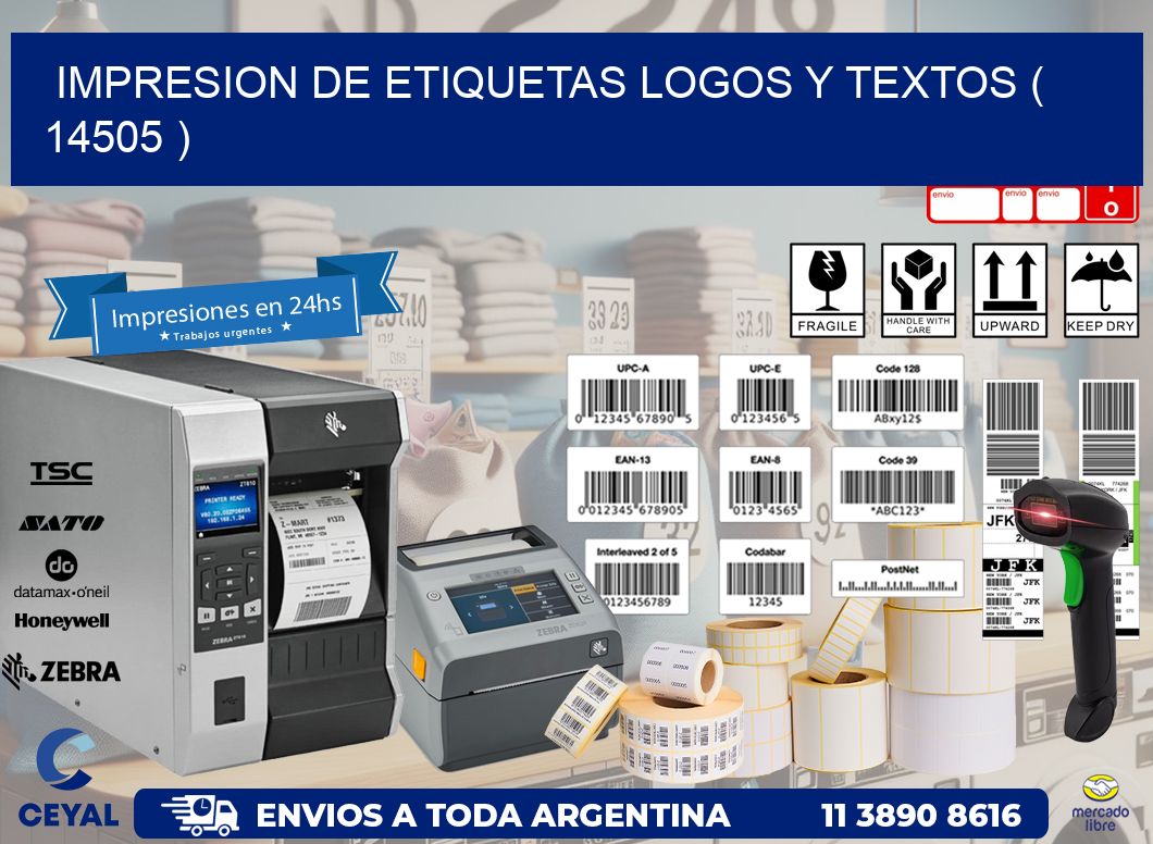 impresion de etiquetas logos y textos ( 14505 )