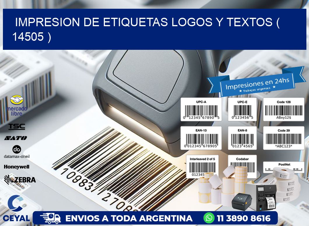 impresion de etiquetas logos y textos ( 14505 )