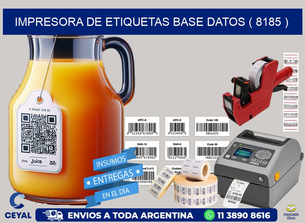 impresora de etiquetas base datos ( 8185 )