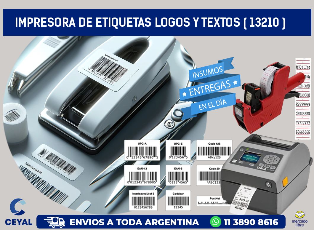 impresora de etiquetas logos y textos ( 13210 )