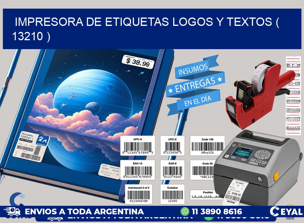 impresora de etiquetas logos y textos ( 13210 )