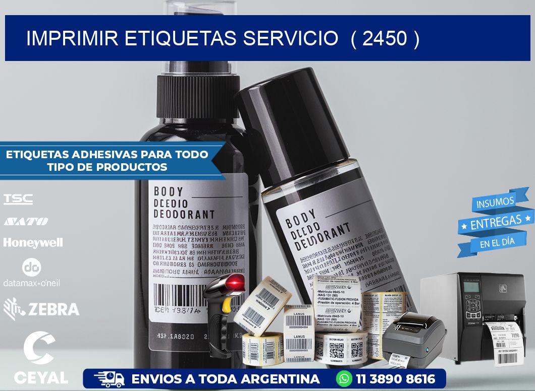 imprimir etiquetas servicio  ( 2450 )