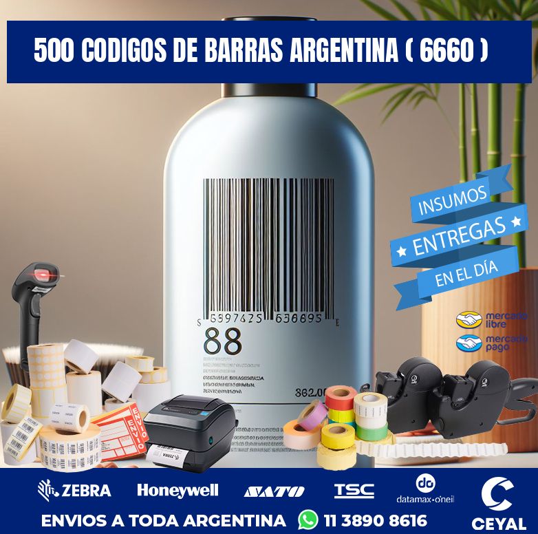 500 codigos de barras argentina ( 6660 )