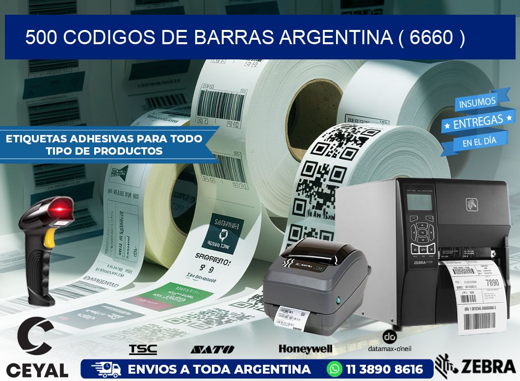 500 codigos de barras argentina ( 6660 )