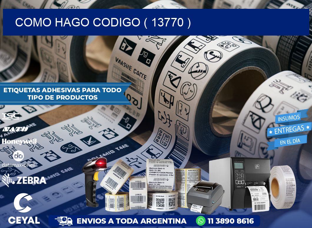 COMO HAGO CODIGO ( 13770 )