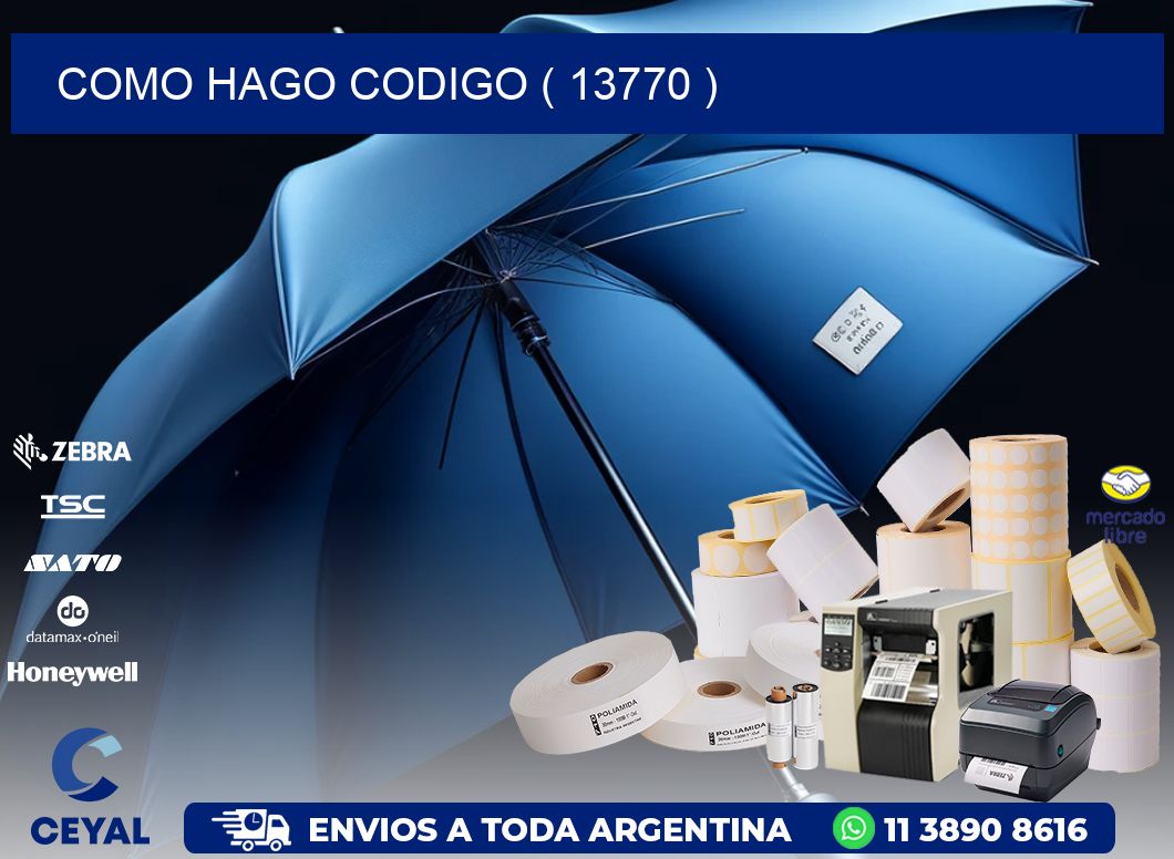 COMO HAGO CODIGO ( 13770 )