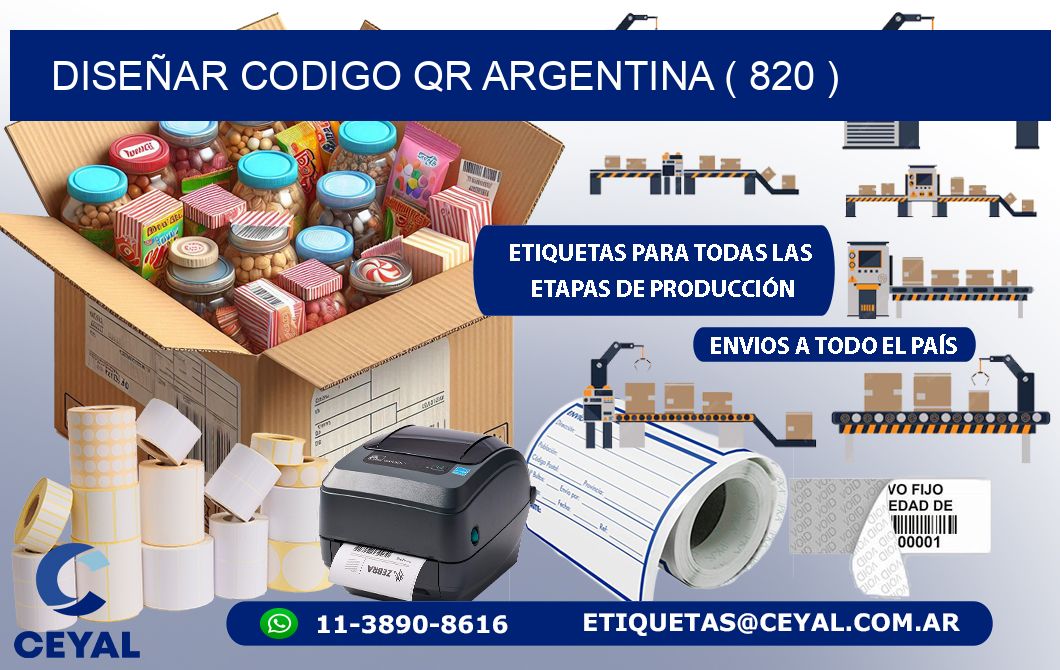 DISEÑAR CODIGO QR ARGENTINA ( 820 )