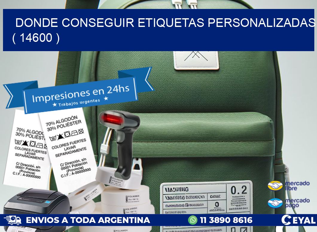 DONDE CONSEGUIR ETIQUETAS PERSONALIZADAS ( 14600 )