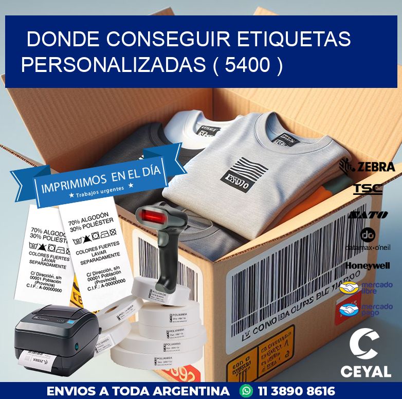 DONDE CONSEGUIR ETIQUETAS PERSONALIZADAS ( 5400 )