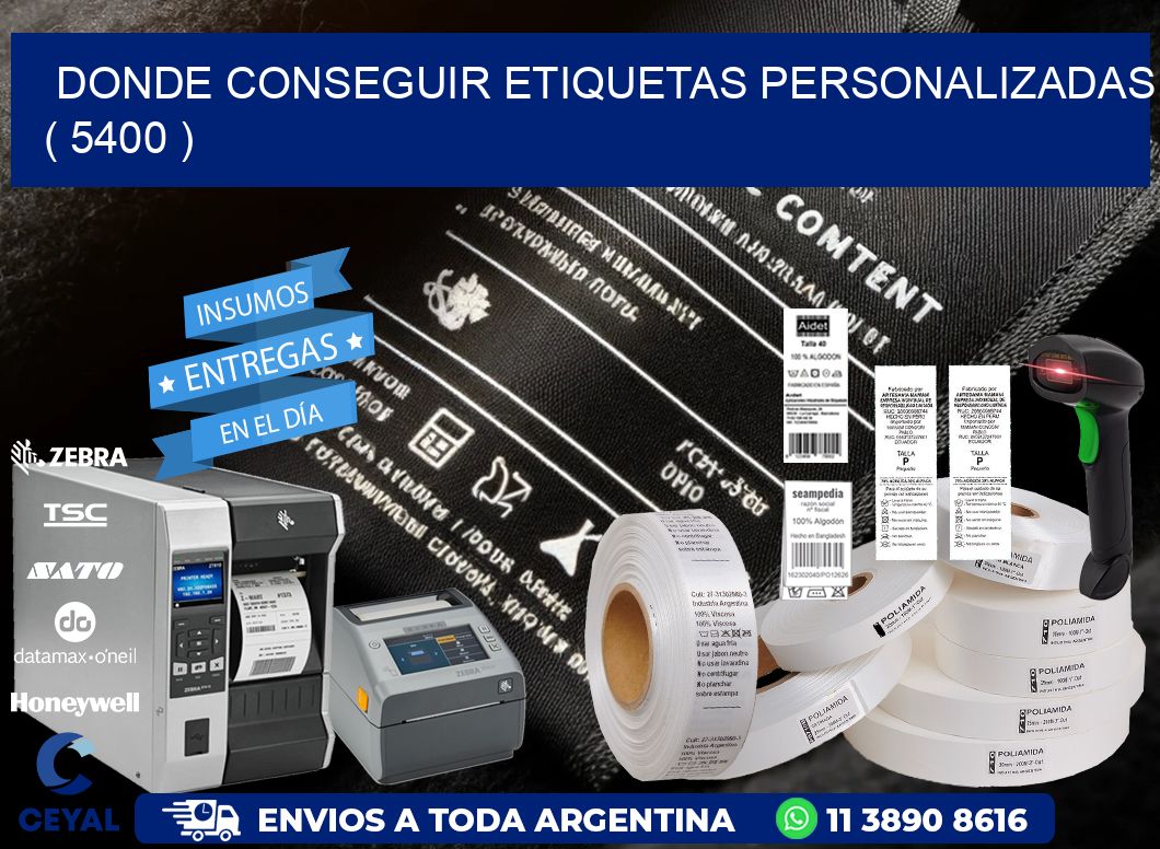 DONDE CONSEGUIR ETIQUETAS PERSONALIZADAS ( 5400 )